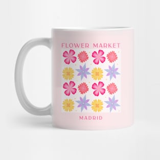 Flower Market Illustration Mug